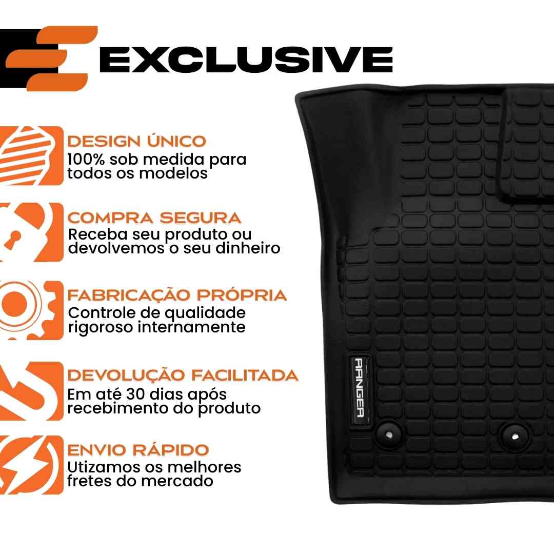 JOGO DE TAPETE BANDEJA PREMIUM X5 2019 A 2022 - COMPLETO