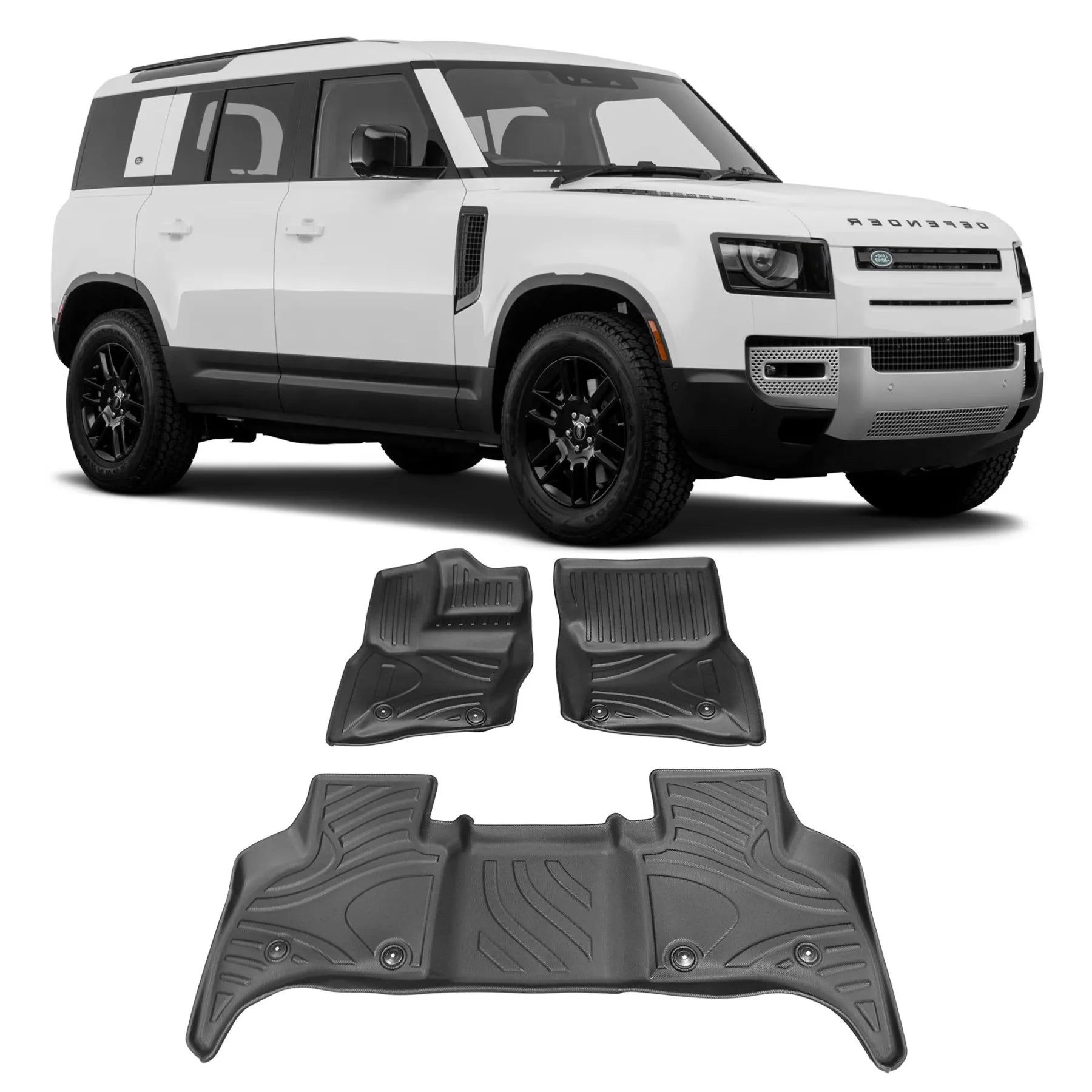 JOGO DE TAPETE BANDEJA PREMIUM DEFENDER 110 2022 A 2025 - COMPLETO