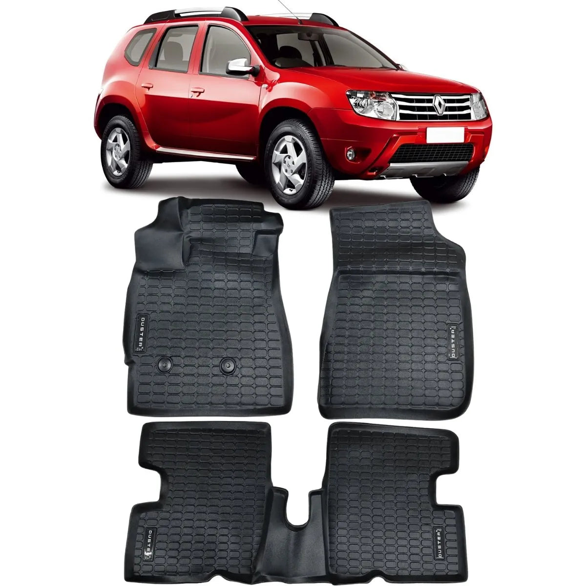 TAPETE TIPO BANDEJA PREMIUM DUSTER 2012 A 2020 JOGO COMPLETO