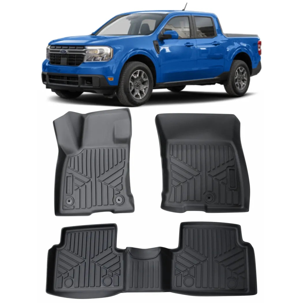 JOGO DE TAPETE BANDEJA PREMIUM FORD MAVERICK 2022 A 2025 - COMPLETO