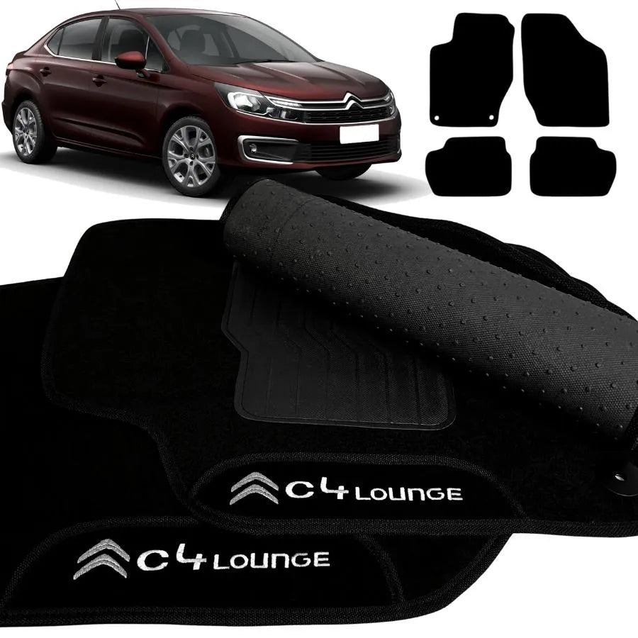 TAPETE CARPETE CITROEN C4 LOUNGE 2014 A 2020 4 PEÇAS