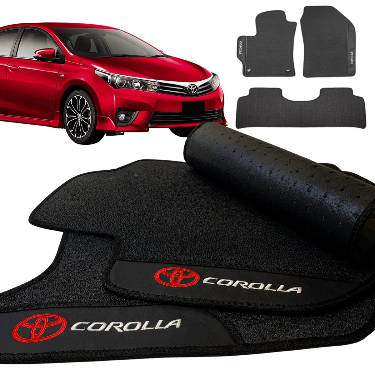 TAPETE BORRACHA PREMIUM COROLLA 2020 A 2025 3 PEÇAS