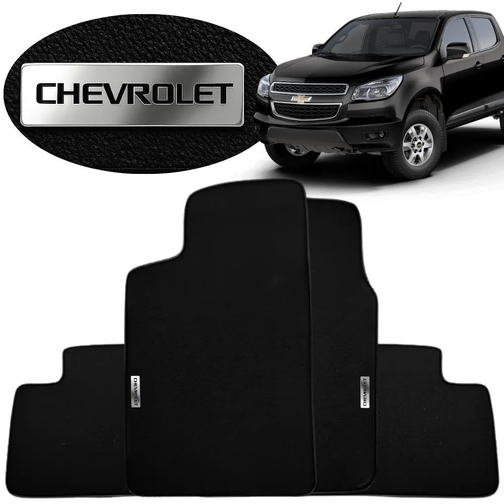 TAPETE BORRACHA TAG INOX S10 2012 A 2015 3 PEÇAS