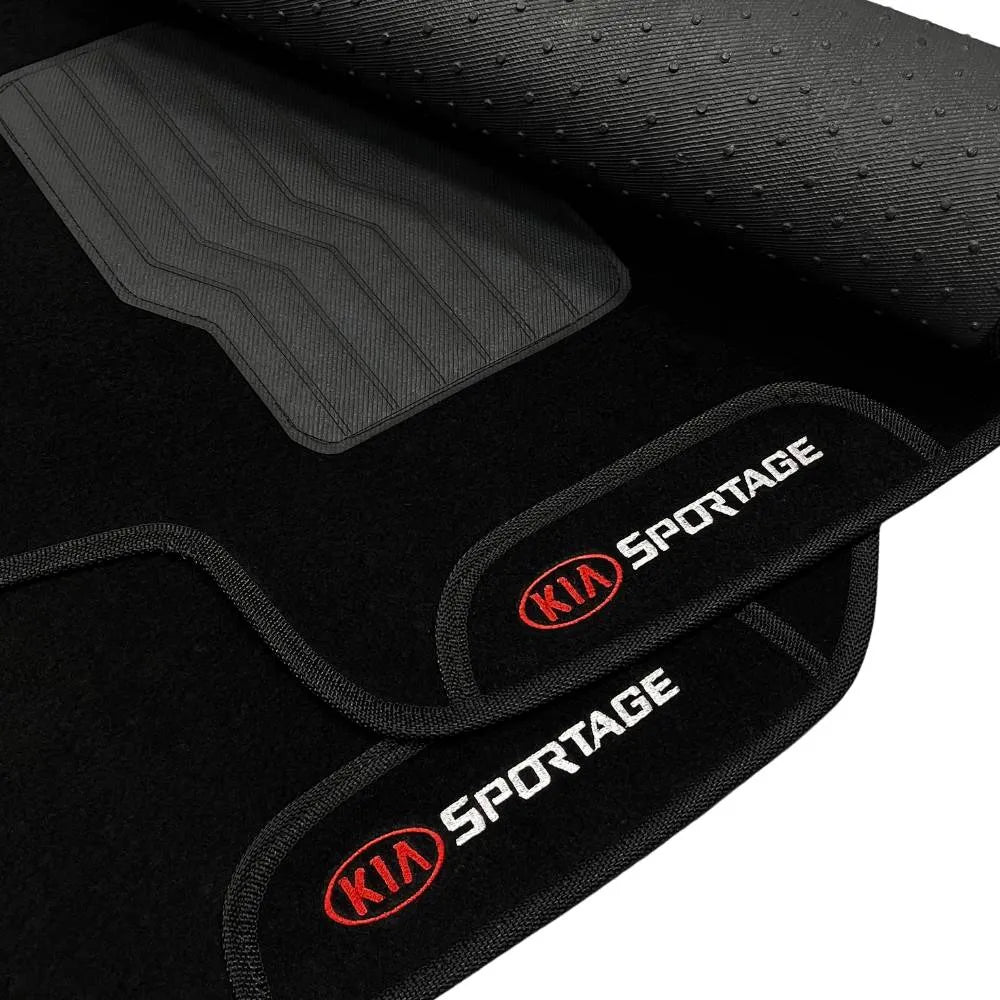 TAPETE CARPETE SPORTAGE 2011 A 2015 BORDADO 3 PEÇAS