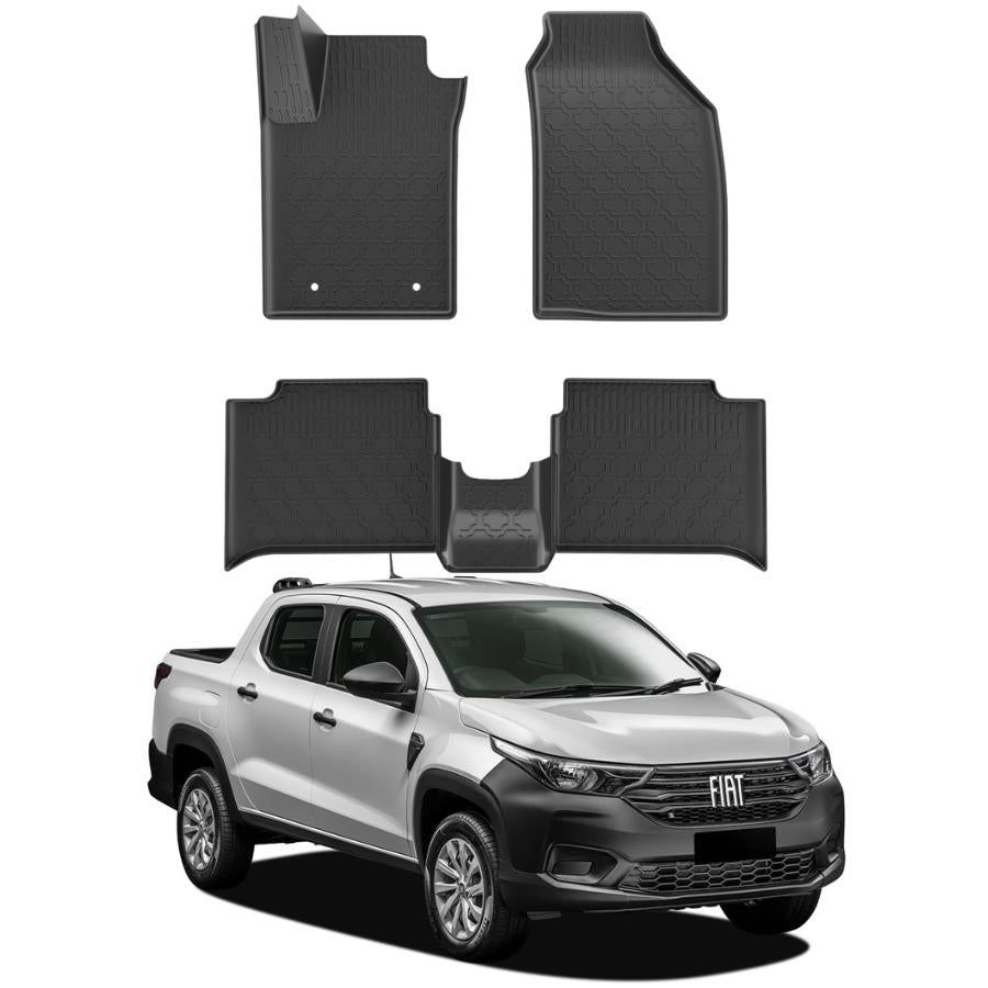 TAPETE BANDEJA STRADA 2020 A 2024 5 PEÇAS (CABINE DUPLA)